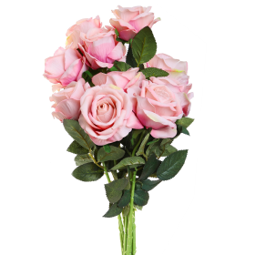 10 Pcs Artificial Rose Simulation Fake Flowers (Color: Champagne)