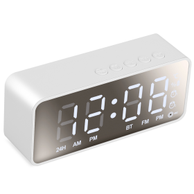 Mirror Digital Alarm Clock (Color: White)