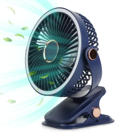 Portable Quiet Clip On Fan (Color: Blue)