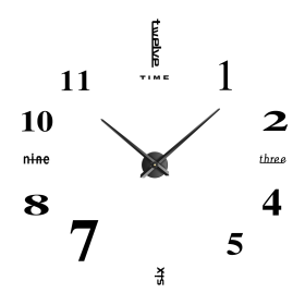 DIY Wall Clock 3D Mirror Surface Sticker (Color: Silver)