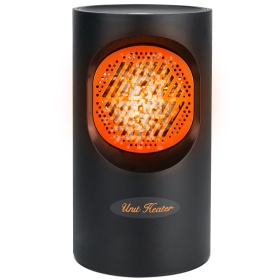 300W Portable Electric Heater Mini Heating Unit Fan (Color: Black)