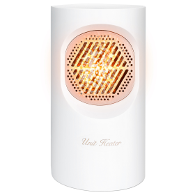 300W Portable Electric Heater Mini Heating Unit Fan (Color: White)