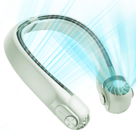 Portable Neck Hanging Fan (Color: Green)
