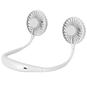 Neck Hanging Fan (Color: White)