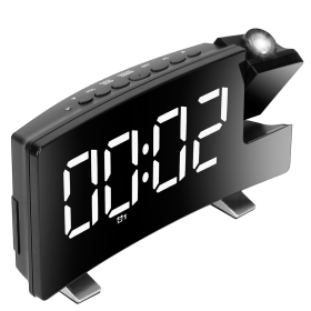 Projection Alarm Clock (Color: White)