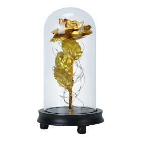 Foil Rose LED String Light Rose Fairy Lamp (Color: Gold)
