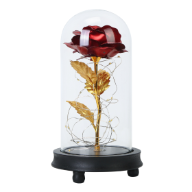 Foil Rose LED String Light Rose Fairy Lamp (Color: Red)