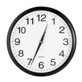 Round Wall Clock Silent (Color: BLK)