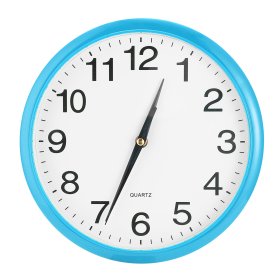 Round Wall Clock Silent (Color: BLU)