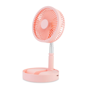 Portable Folding Desk Table Fan (Color: Pink)