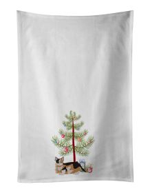 NEW Munchkin Cat Christmas Kitchen Towel Set of 2 White Dish Towels Decorative Bathroom Hand towel for Hand, Face, Hair, Yoga, Tea, Dishcloth (Default: Default)